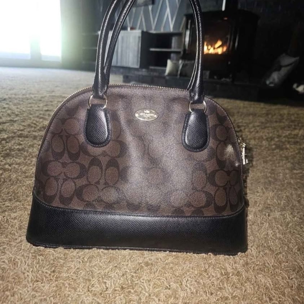 Coach Brown and Black Satchel